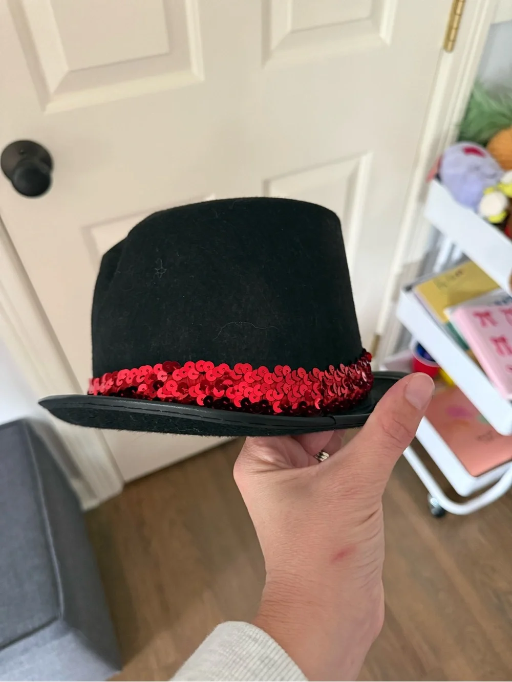 Kids Red & Black Sequin Tuxedo Dance Costume with Bow Tie